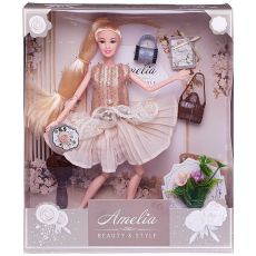 Кукла ABTOYS Amelia Современный шик PT-01614 с аксессуарами 30 см