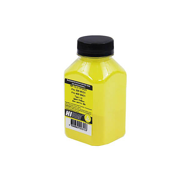 Тонер для картриджа Hi-Black HP CLJ CP2025/PRO 300 M351/PRO 400 M451, ТИП 1.0, YELLOW, 80 Г, БАНКА